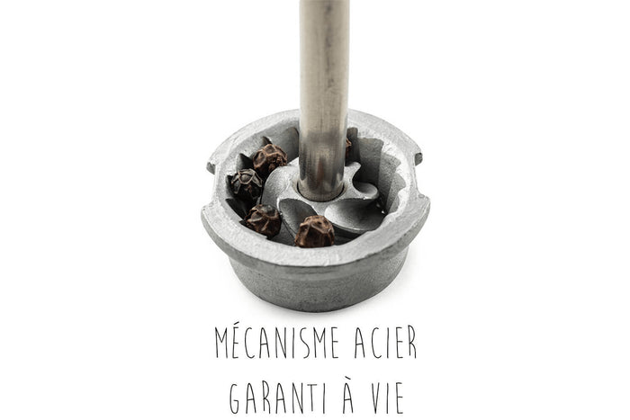 Moulin à poivre manuel Peugeot Daman U Select en acrylique et inox
