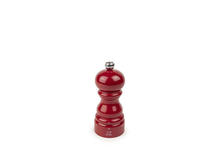 Moulin à poivre manuel Peugeot Paris U'Select en bois laqué rouge - 12 cm
