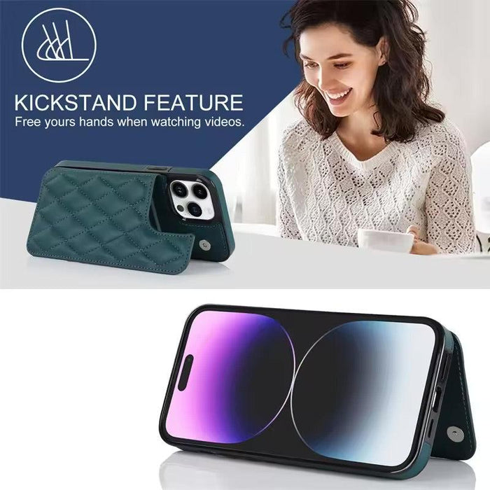 Multifunctional Wallet Mobile Phone Case for Apple iPhone 11- Green
