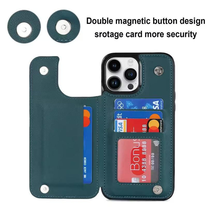 Multifunctional Wallet Mobile Phone Case for Apple iPhone 11- Green