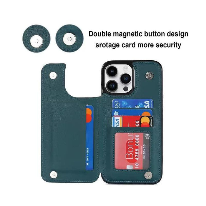 Multifunctional Wallet Mobile Phone Case for Apple iPhone 11 Pro- Green