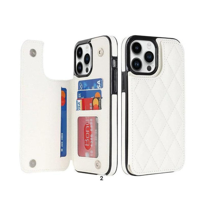 Multifunctional Wallet Mobile Phone Case for Apple iPhone 13 / iPhone 14- White