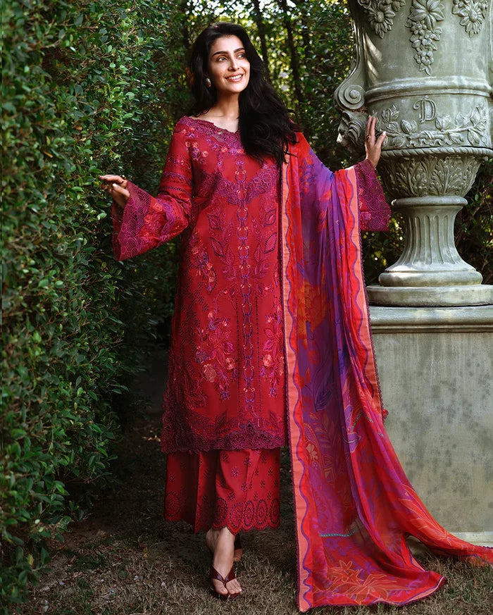 Mushq - Falling Petals Three Piece Lawn