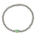 Navajo Pearl + Green Turquoise Bracelet