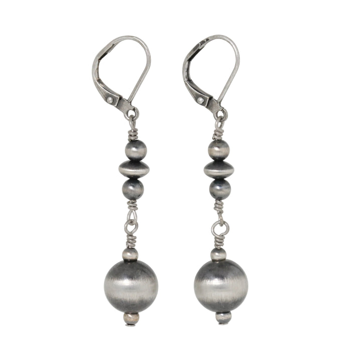 Navajo Pearl Long Drop Earrings-Southwest