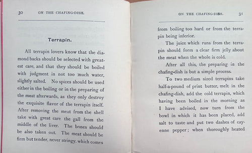 (*NEW ARRIVAL*) (Chafing Dish) On the Chafing-Dish: A Word for Sunday Night Teas