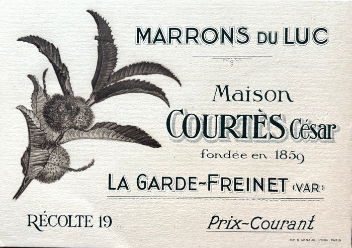 (*NEW ARRIVAL*) (Chestnuts) Maison Courtes Cesar. Marrons du Luc