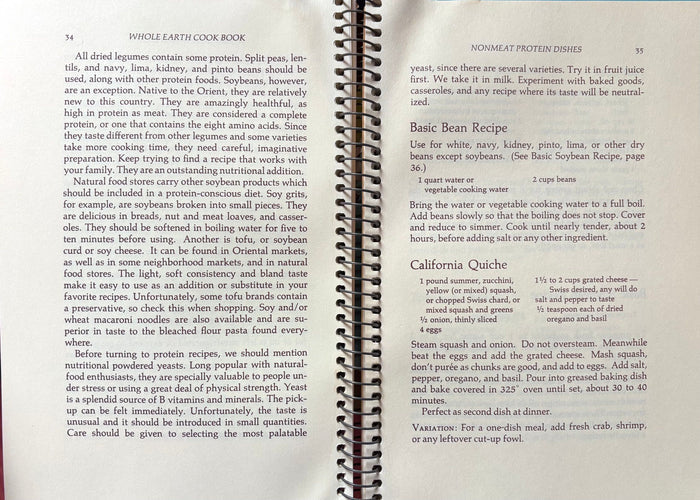 (*NEW ARRIVAL*) (Hippie) Sharon Cadwallader & Judi Ohr. Whole Earth Cook Book
