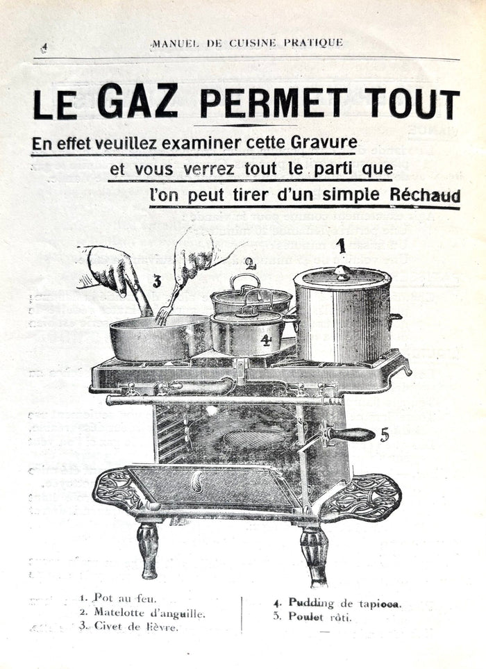 (*NEW ARRIVAL*) (Ovens) Manuel de Cuisine Pratique