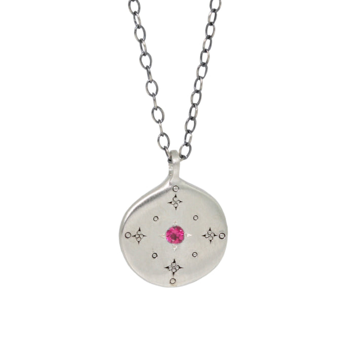 New Moon Ruby Necklace-Adel Chefridi