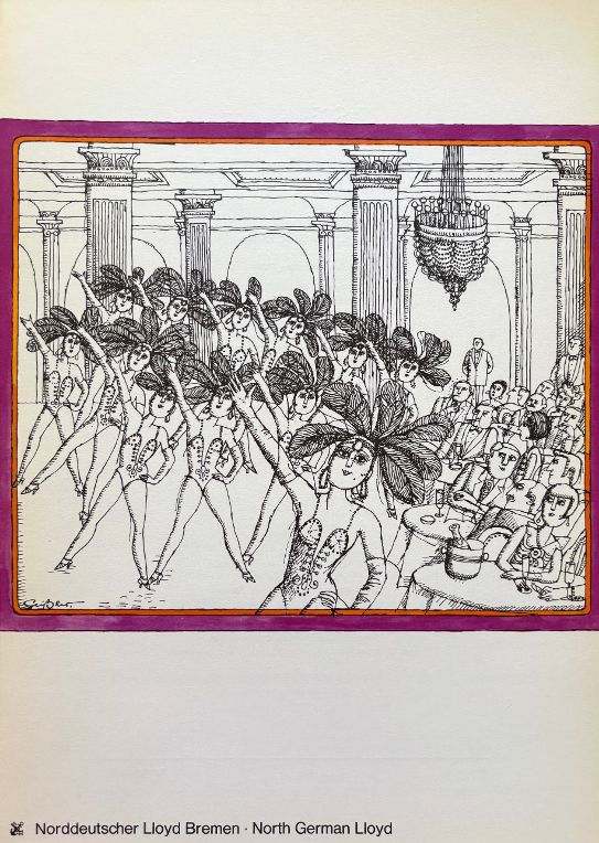 Norddeutscher Lloyd Bremen. Abendessen - Dinner