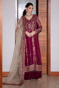 Nureh - NEL-86 Three Piece Embroidered Chiffon