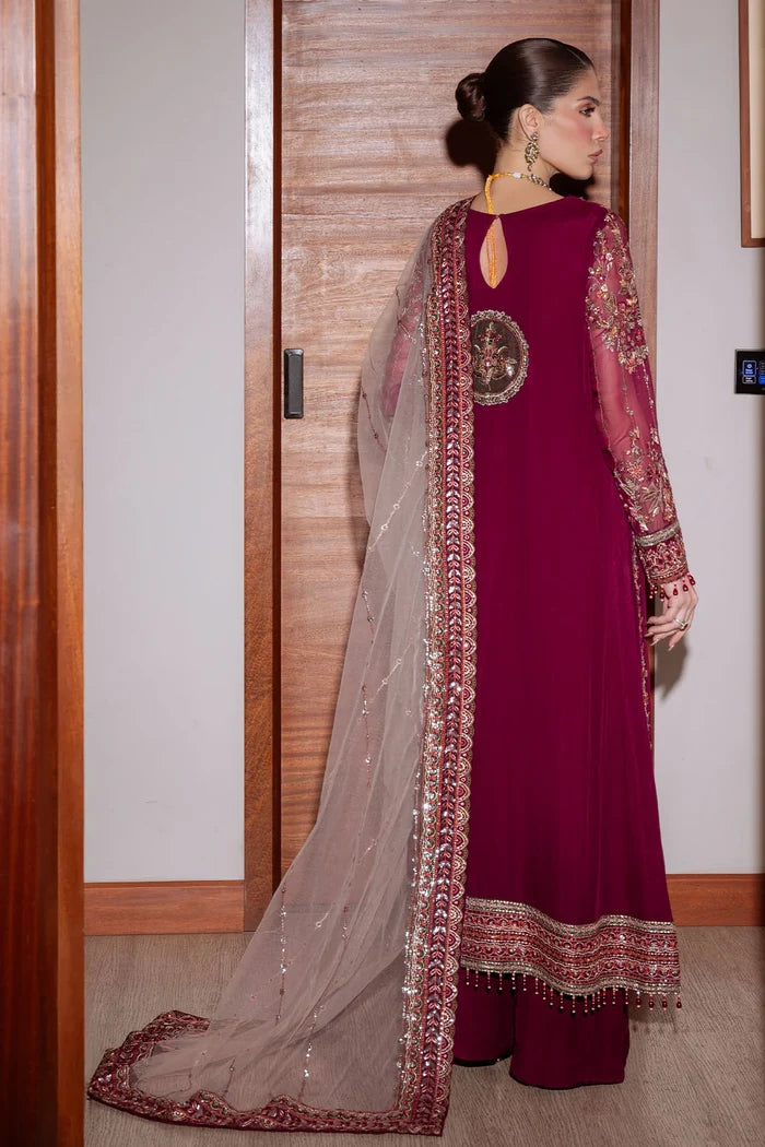 Nureh - NEL-86 Three Piece Embroidered Chiffon