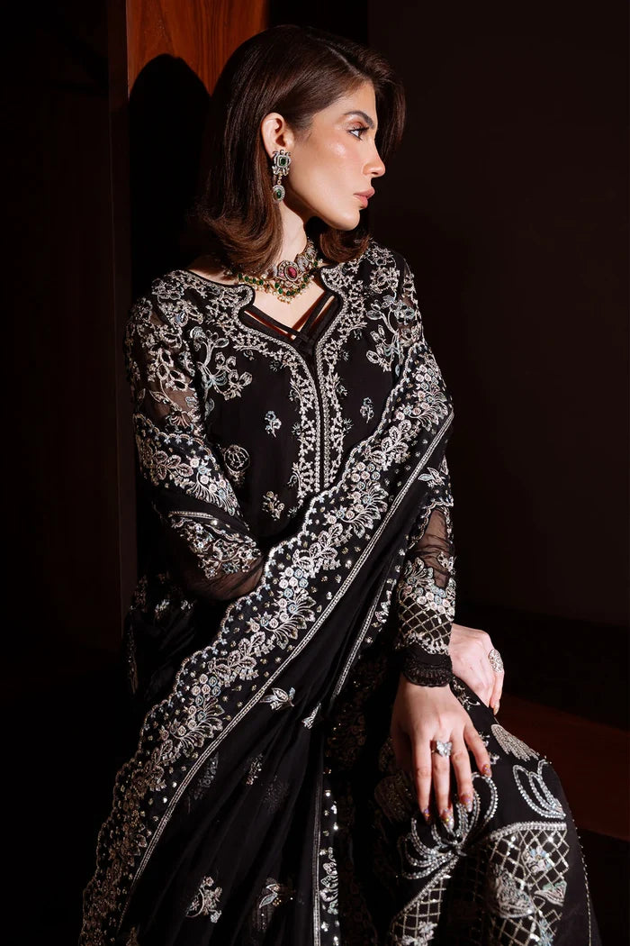 Nureh - NEL-89 Three Piece Embroidered Chiffon