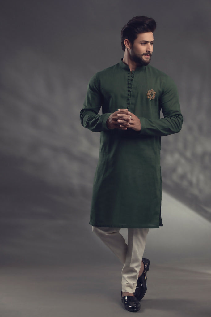 Olive Green Kurta