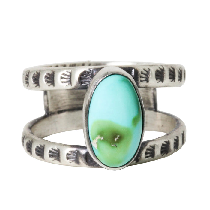 Oval Sonoran Turquoise Split Band Ring