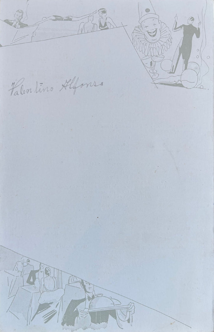 P & O Lines. S.S. Strathaird. Menu