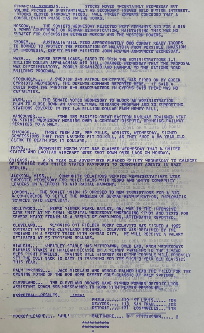 Panama Line. Luncheon Menu
