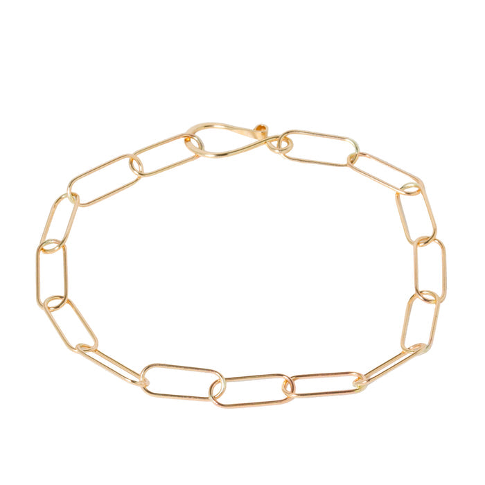 Paperclip Gold-Fill Link Bracelet-Chemistry Jewelry