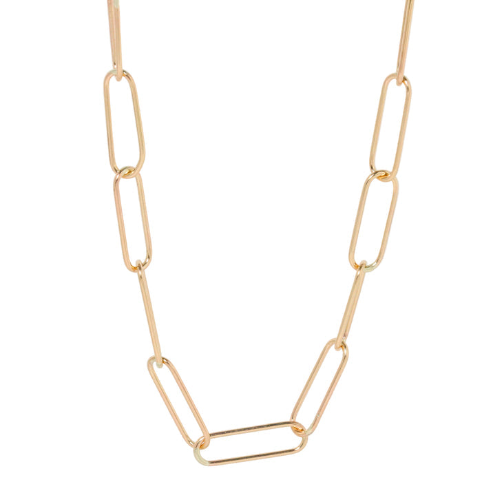 Paperclip Gold-Fill Link Necklace-Chemistry Jewelry