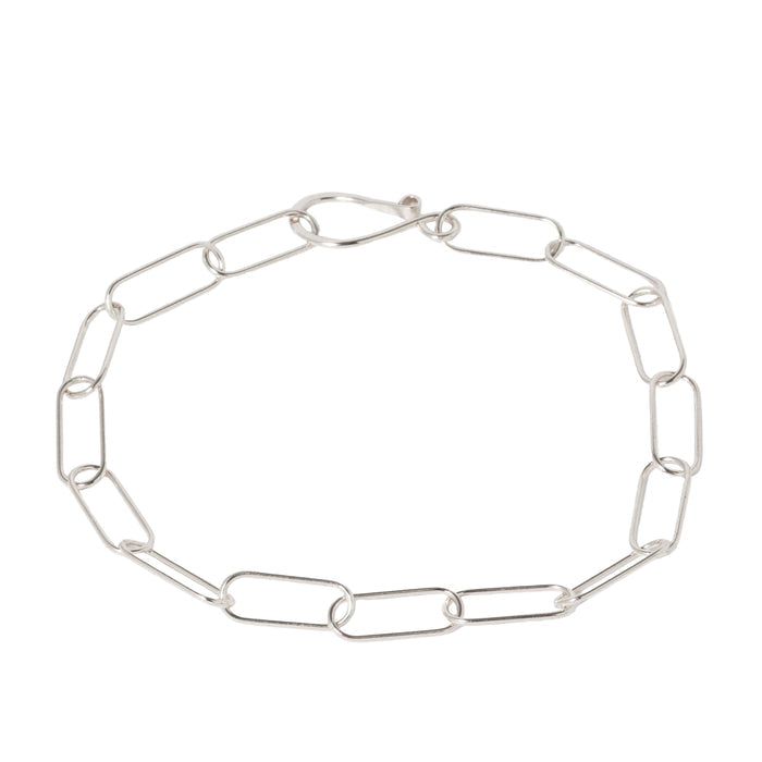 Paperclip Sterling Link Bracelet-Chemistry Jewelry