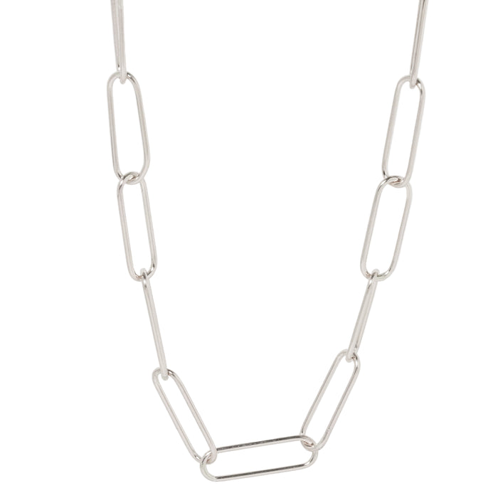 Paperclip Sterling Link Necklace-Chemistry Jewelry