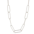Paperclip Sterling Link Necklace-Chemistry Jewelry