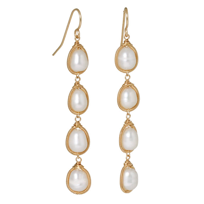 Pearl Line Earrings