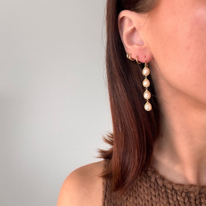Pearl Line Earrings