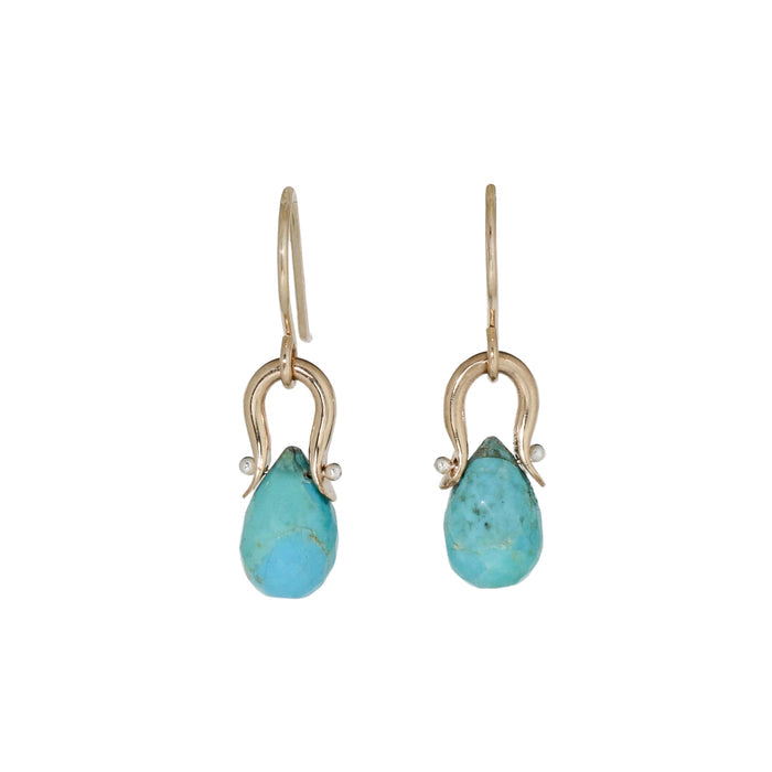Petite Archer Turquoise Earrings