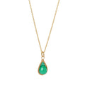 Petite Teardrop Green Onyx Necklace