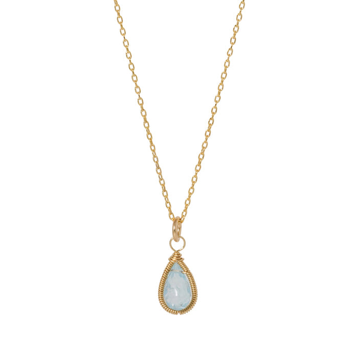 Petite Teardrop Topaz Necklace
