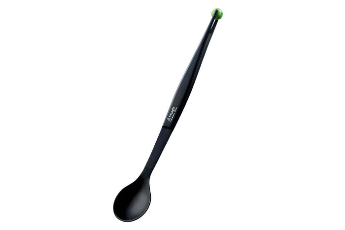 Pince à dresser avec cuillère intégrée Triangle inox 17cm - Noir