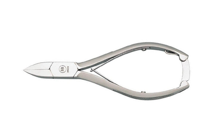 Pince à ongles HB INOX en acier inox branches quadrillées 14cm