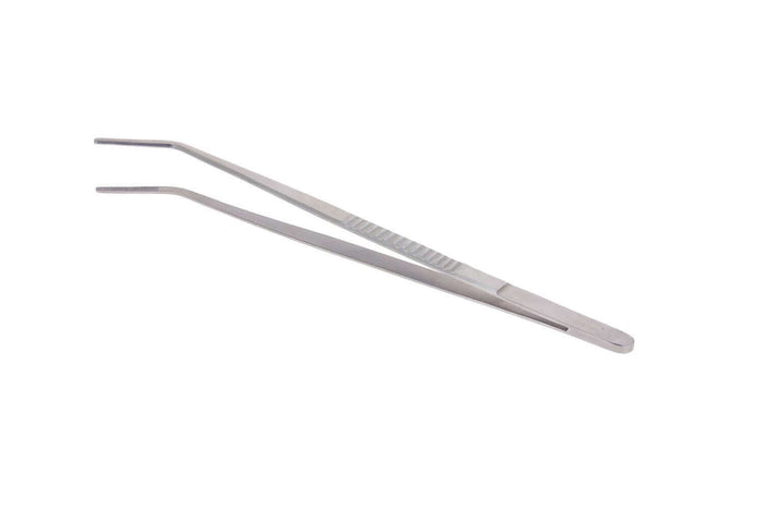 Pince de présentation De Buyer bout recourbé en inox - 16 cm
