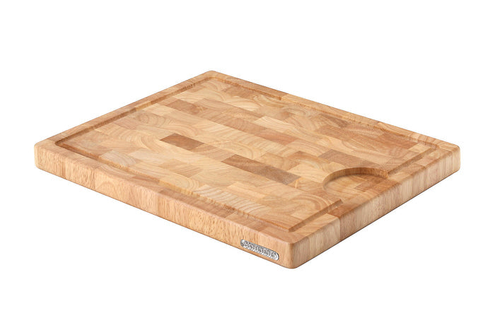 Planche à découper Continenta bois d'hévéa effet mosaique avec rigole - L