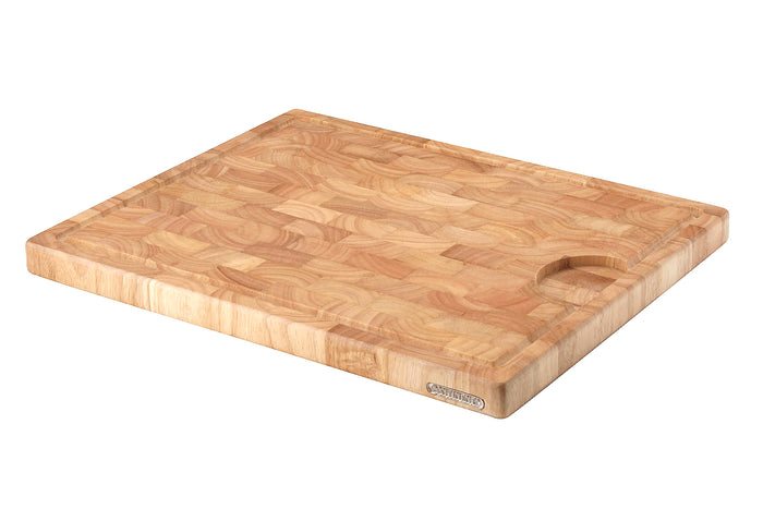Planche à découper Continenta bois d'hévéa effet mosaique avec rigole - XL