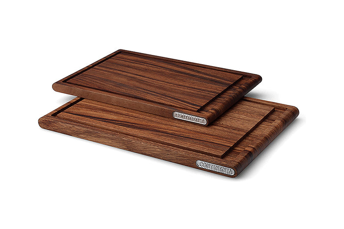 Planche à découper Continenta en bois d'acacia + rigole - XL