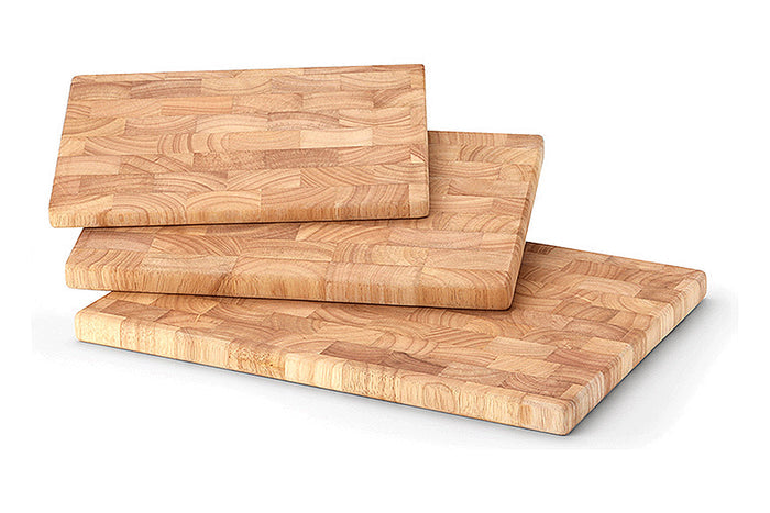 Planche à découper Continenta en bois d'hévéa mosaïque