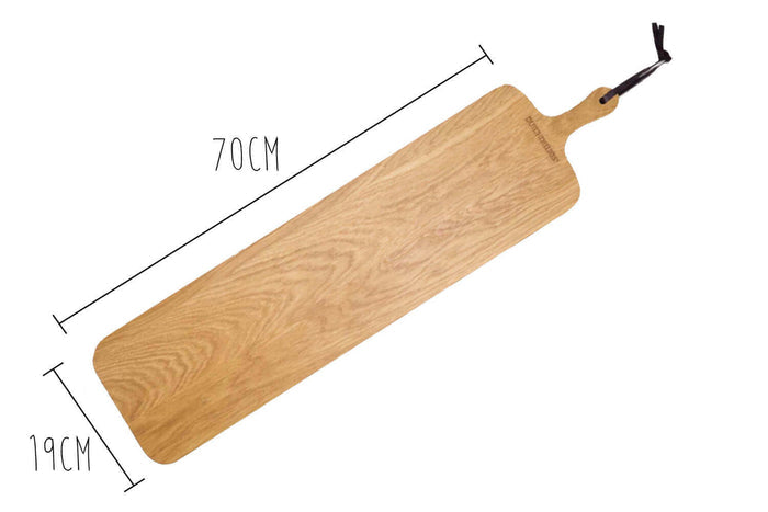 Planche à découper Dutchdeluxes XL SLIM FIT 19x70cm avec poignée - Chêne