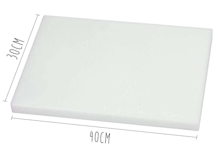 Planche à découper épaisse polyéthylène blanc HD500 40x30cm
