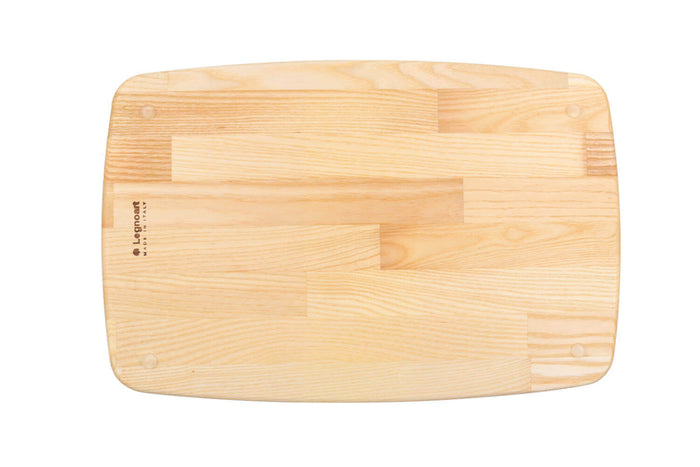 Planche à découper faite main Legnoart Dorsoduro en frêne naturel avec surface inclinée - XL