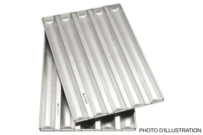 Plaque à baguette Matfer en aluminium gaufré