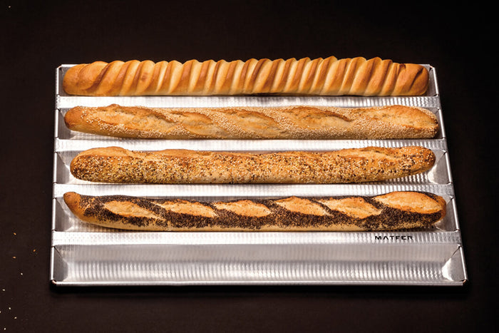 Plaque à baguette Matfer en aluminium gaufré