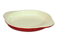 Plat à œuf rond en fonte émaillée - diamètre 16cm - Rouge