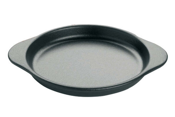Plat à œuf rond en fonte émaillée - diamètre 16cm - Noir