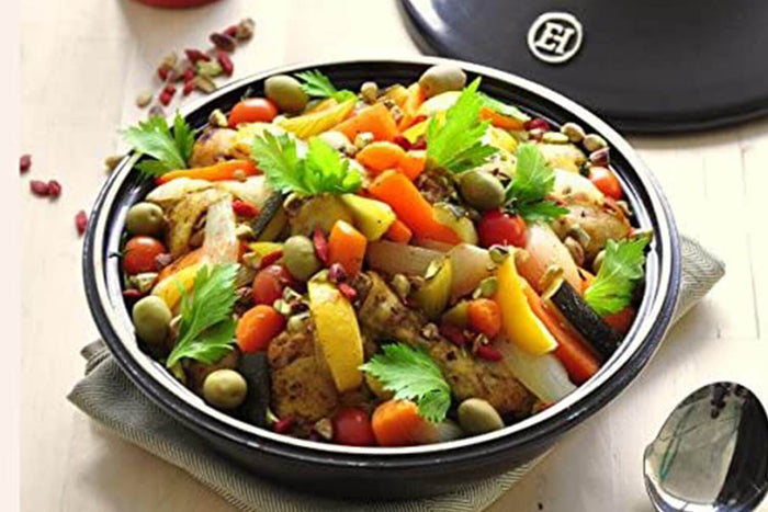 Plat à tajine Emile Henry 27 cm en céramique - Fusain