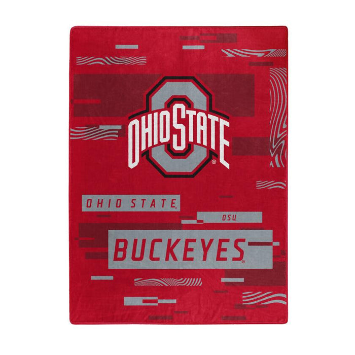 Plush 60X80 inch Blanket - Extremely Soft - Machine Washable - OHIO STATE