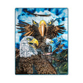 Plush Queen Size Bald Eagle Blanket - Extremely Soft - Machine Washable - Find 13 Eagles