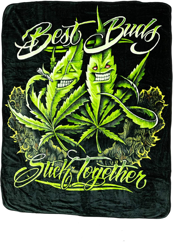 Plush Queen Size Blanket - Extremely Soft - Machine Washable - BEST BUDS